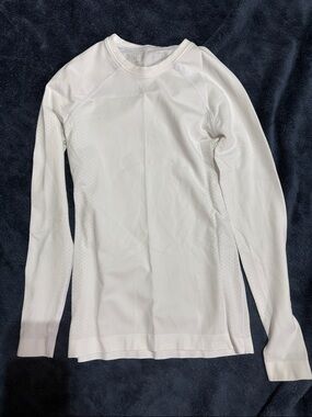 Figs Salta Optic White Long Sleeve Underscrub